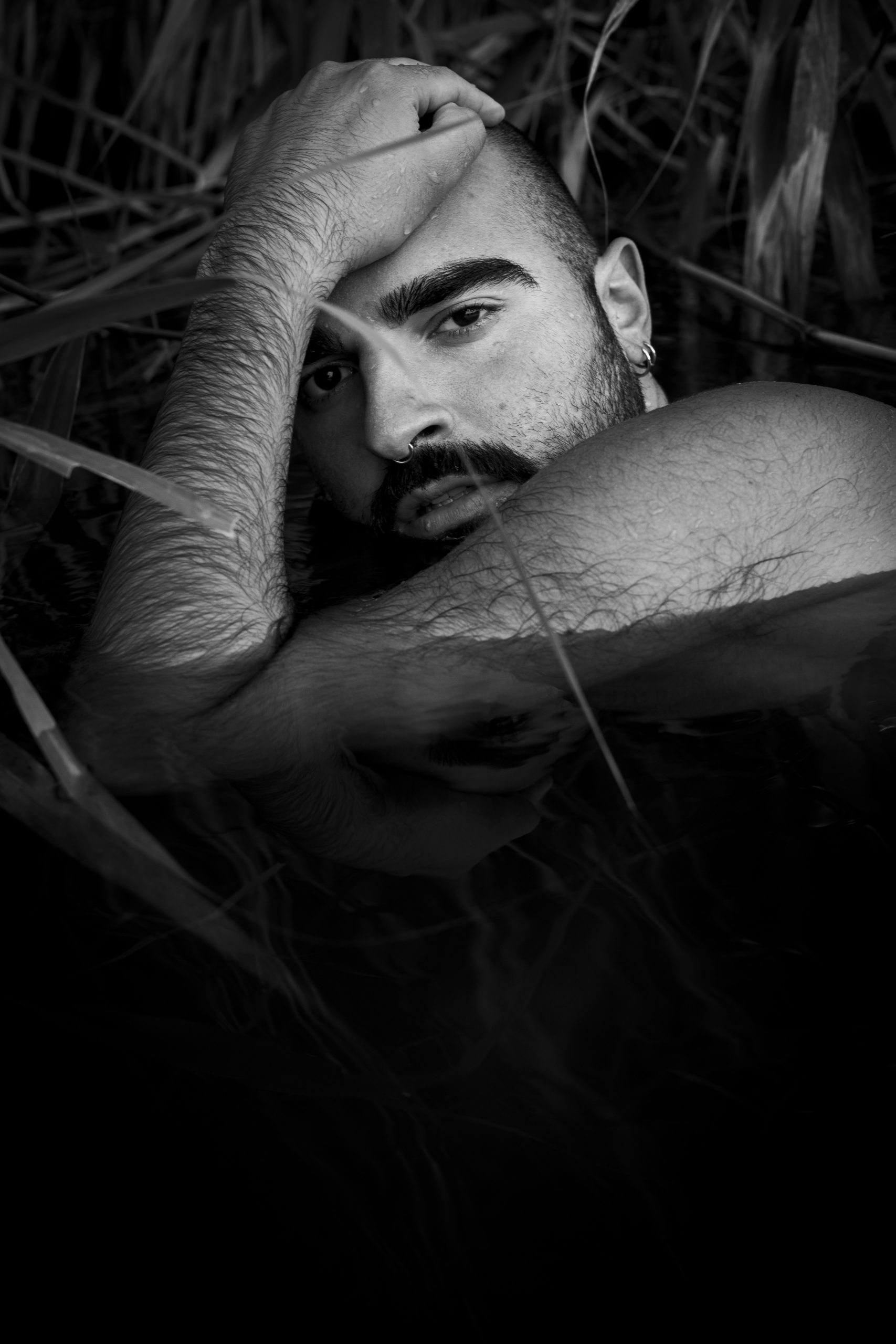 Mann im Wasser Portrait